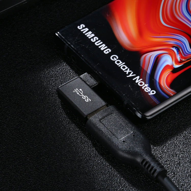Type-C / USB-C Female to USB 3.0 Male 90 Degree Elbow Head Aluminium Alloy Adapter, Type-C Female to USB 3.0 Male