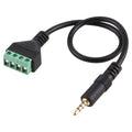 3.5mm Male to 4 Pin Pluggable Terminals Solder-free Connector Solderless Connection Adapter Cable, Length: 30cm, 3.5mm Male to 4 Pin