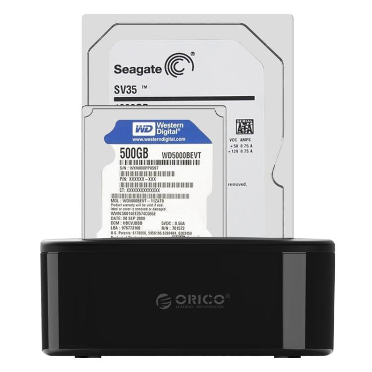 ORICO USB 3.0 Typ-B auf SATA externes Festplatten-Dock für 2,5 Zoll / 3,5 Zoll SATA HDD / SSD, 1 Einschub