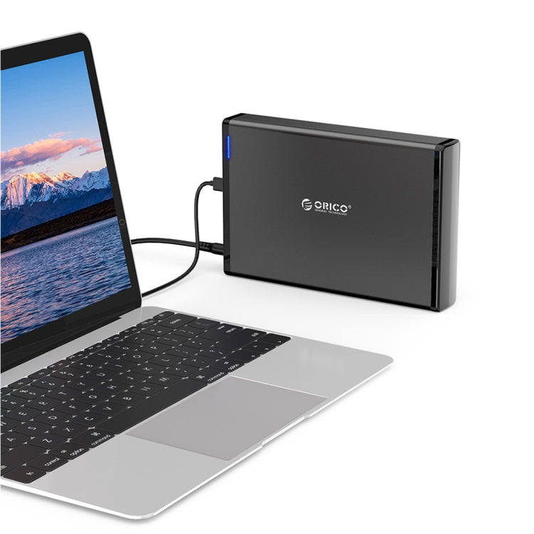 ORICO 7688C3 8TB 3,5 Zoll USB-C / Typ-C mobiles HDD-Gehäuse mit abnehmbarem Standfuß, Kabellänge: 1m