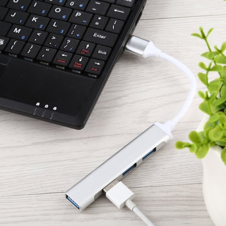 A-809 4 x USB 3.0 to USB 3.0 Aluminum Alloy HUB Adapter