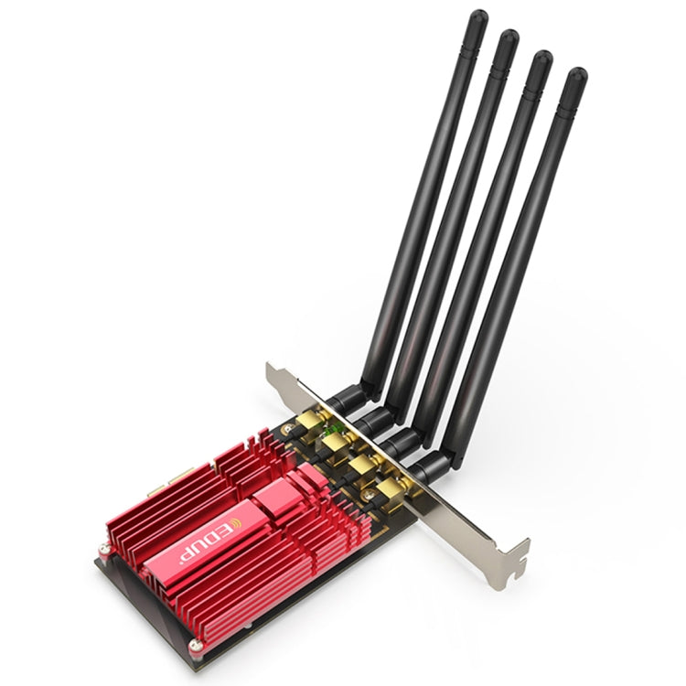 EDUP 9633-800 AC1900Mbps Dual-Band PCI-Express-Adapter für 2,4 GHz und 5 GHz, externe Netzwerkkarte mit 4 Antennen, AC1900Mbps