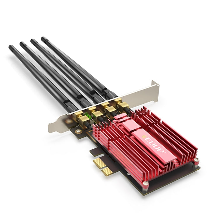 EDUP 9633-800 AC1900Mbps Dual-Band PCI-Express-Adapter für 2,4 GHz und 5 GHz, externe Netzwerkkarte mit 4 Antennen, AC1900Mbps