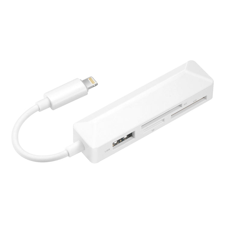 4-in-1 MS + SD + TF + USB 2.0 Multifunktions-Kartenleser für 8-Pin-Geräte
