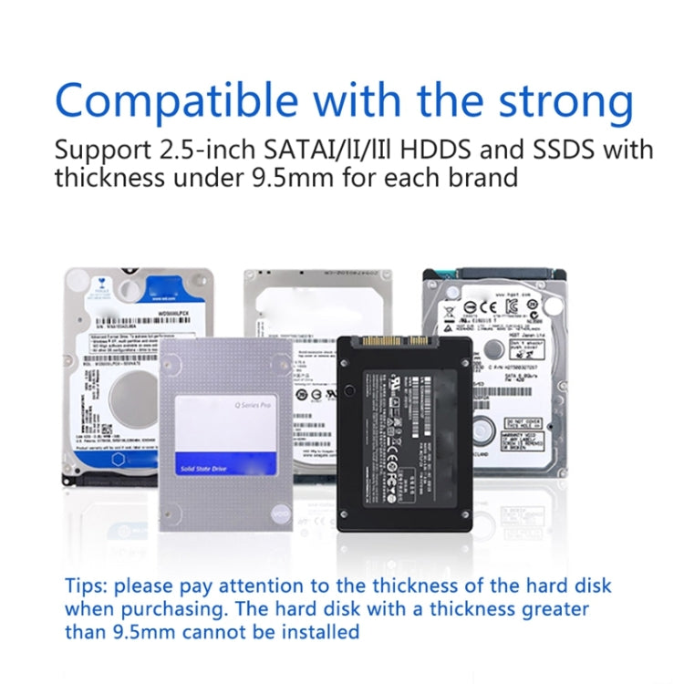UNITEK SATA 2.5 inch USB 3.0 Interface HDD Enclosure, Length: 30cm