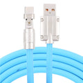 Mech Series 6A 120W USB to Type-C 180-degree Metal Plug Fast Charging Cable, Length: 1.8m, 1.8m 180-degree Type-C