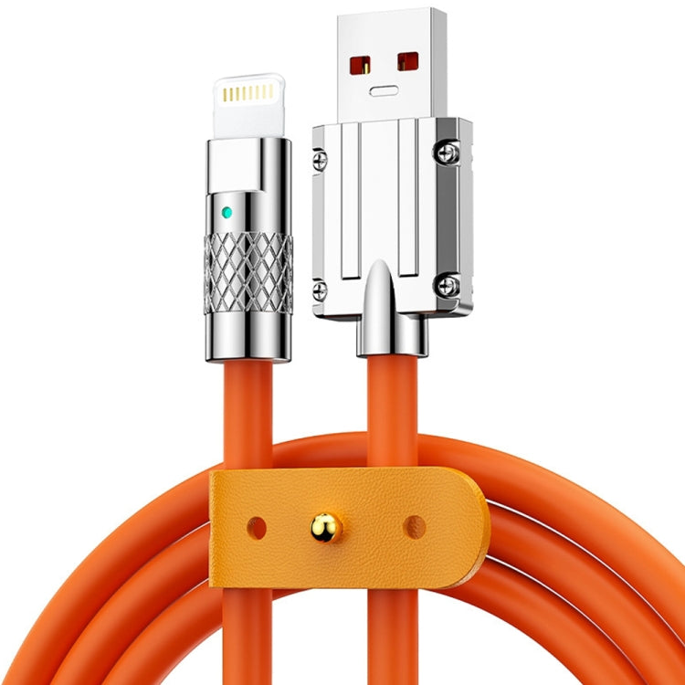 Mech Series 6A 120W USB auf 8-Pin Metallstecker Silikon-Schnelllade-Datenkabel, Länge: 1,2 m, 1,2 m 8 Pin