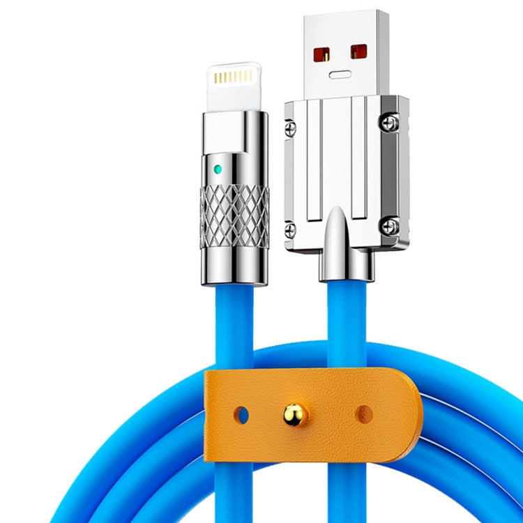 Mech Series 6A 120W USB auf 8-Pin Metallstecker Silikon-Schnelllade-Datenkabel, Länge: 1,2 m, 1,2 m 8 Pin