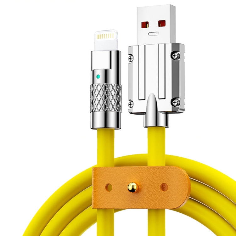 Mech Series 6A 120W USB auf 8-Pin Metallstecker Silikon-Schnelllade-Datenkabel, Länge: 1,2 m, 1,2 m 8 Pin