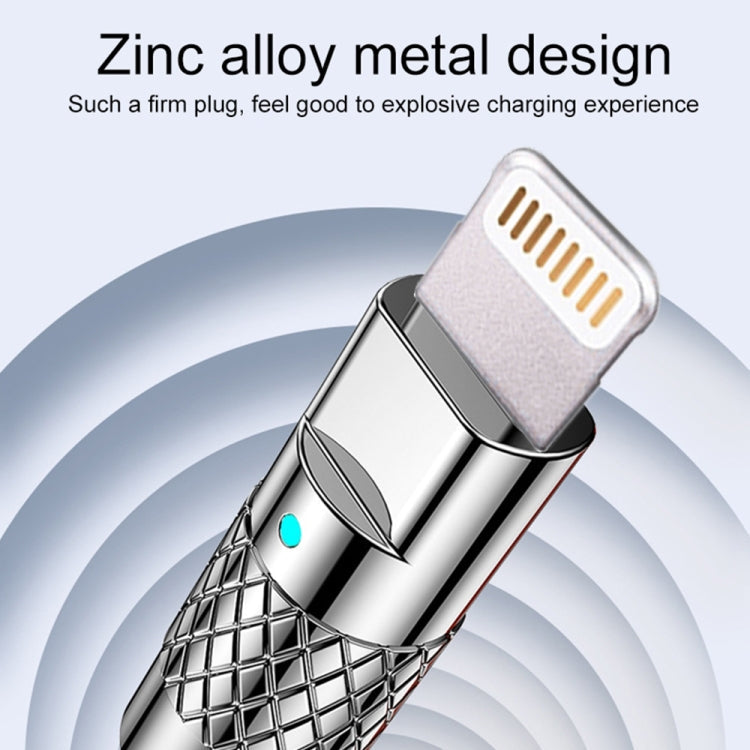 Mech Series 6A 120W USB auf 8-Pin Metallstecker Silikon-Schnelllade-Datenkabel, Länge: 1,2 m, 1,2 m 8 Pin