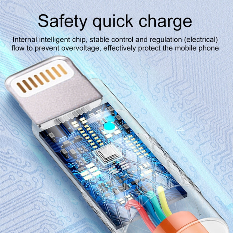 Mech Series 6A 120W USB auf 8-Pin Metallstecker Silikon-Schnelllade-Datenkabel, Länge: 1,2 m, 1,2 m 8 Pin