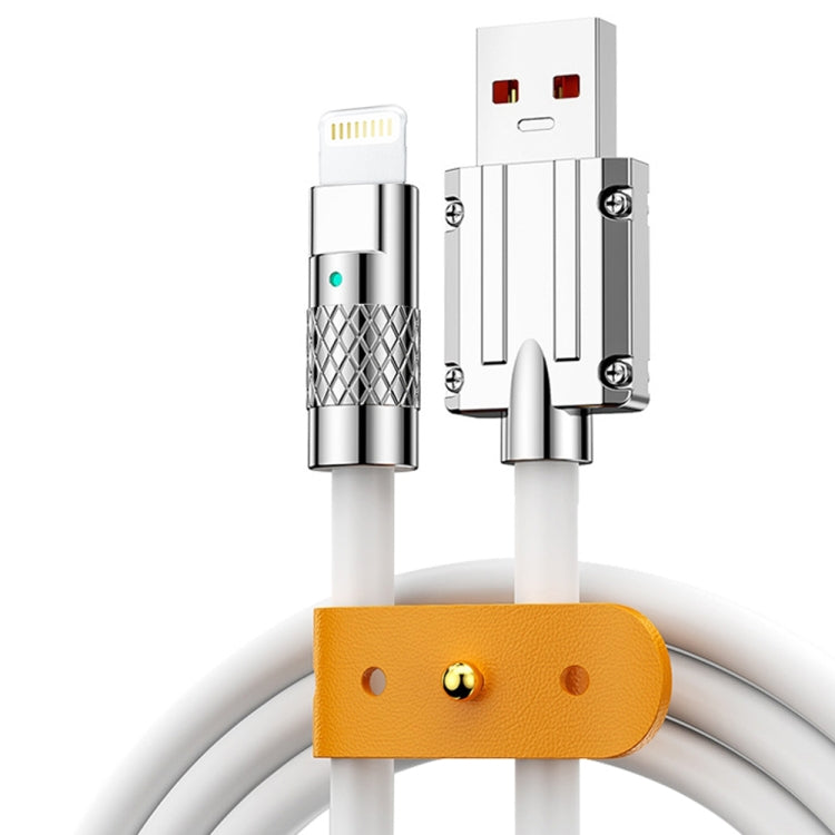 Mech Serie 6A 120W USB auf 8-Pin Metallstecker Silikon-Schnelllade-Datenkabel, Länge: 1,8m, 1,8m 8 Pin