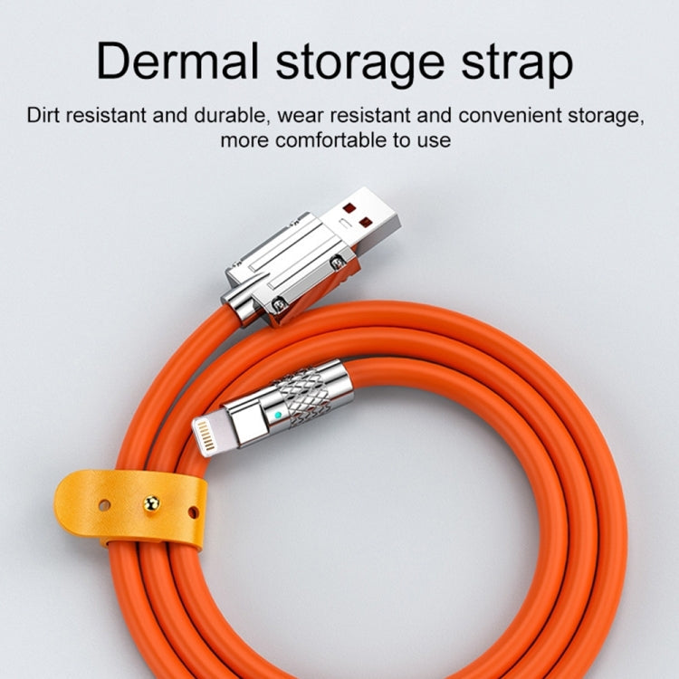 Mech Serie 6A 120W USB auf 8-Pin Metallstecker Silikon-Schnelllade-Datenkabel, Länge: 1,8m, 1,8m 8 Pin