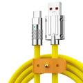 Mech Series 6A 120W USB to USB-C / Type-C Metal Plug Silicone Fast Charging Data Cable, Length: 1.8m, 1.8m Type-C