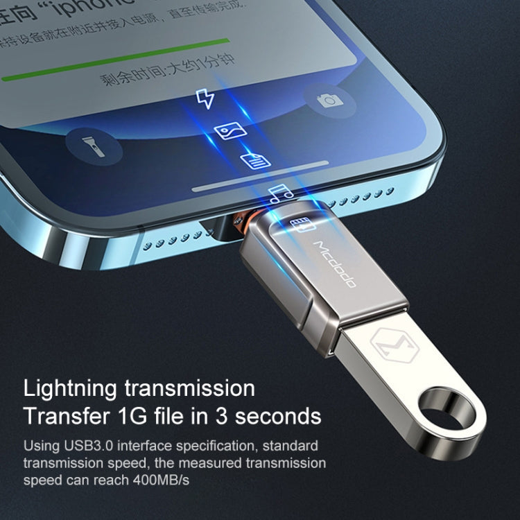 MCDODO USB 3.0 Buchse auf 8 Pin Stecker OTG Konverter USB-Flash-Disk, 8 Pin