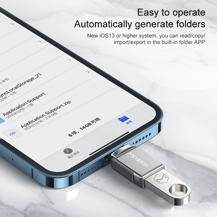 MCDODO USB 3.0 Buchse auf 8 Pin Stecker OTG Konverter USB-Flash-Disk, 8 Pin