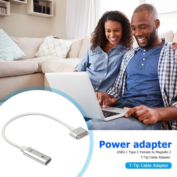 5-Pin MagSafe 2 (T-Form) auf USB-C / Typ-C PD Ladeadapter, Typ-C auf MagSafe 2