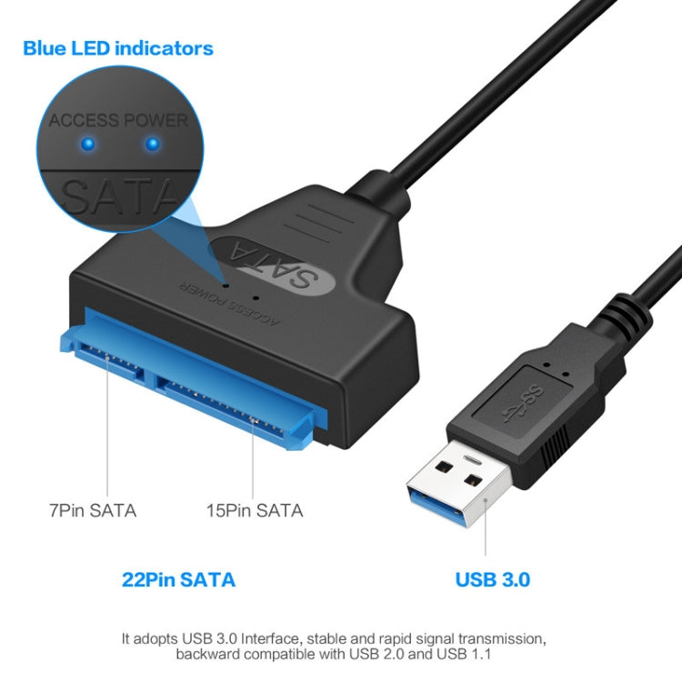Professioneller SATA-zu-USB-3.0-Kabeladapter, 2,5-Zoll-SSD-Festplatten-Erweiterungsanschluss