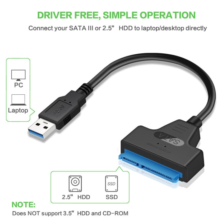 Professioneller SATA-zu-USB-3.0-Kabeladapter, 2,5-Zoll-SSD-Festplatten-Erweiterungsanschluss