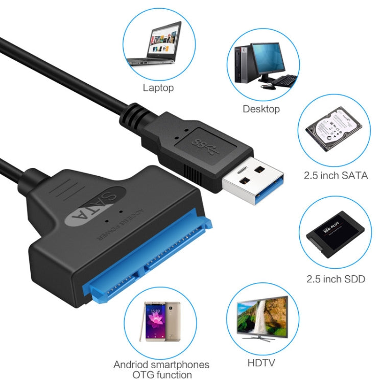 Professioneller SATA-zu-USB-3.0-Kabeladapter, 2,5-Zoll-SSD-Festplatten-Erweiterungsanschluss