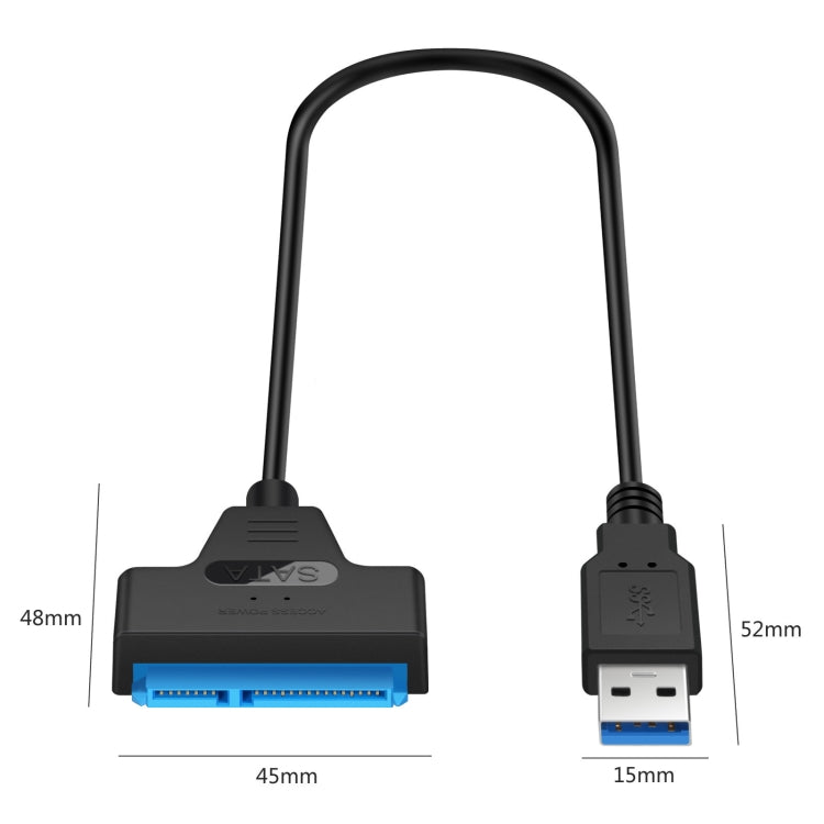 Professioneller SATA-zu-USB-3.0-Kabeladapter, 2,5-Zoll-SSD-Festplatten-Erweiterungsanschluss