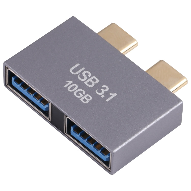 2 x USB-Buchse auf 2 x USB-C / Typ-C Stecker Adapter, 2 x USB-Buchse auf 2 x Typ-C Stecker
