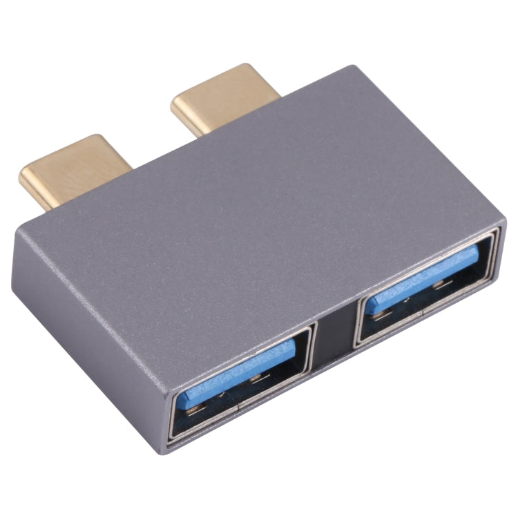 2 x USB-Buchse auf 2 x USB-C / Typ-C Stecker Adapter, 2 x USB-Buchse auf 2 x Typ-C Stecker