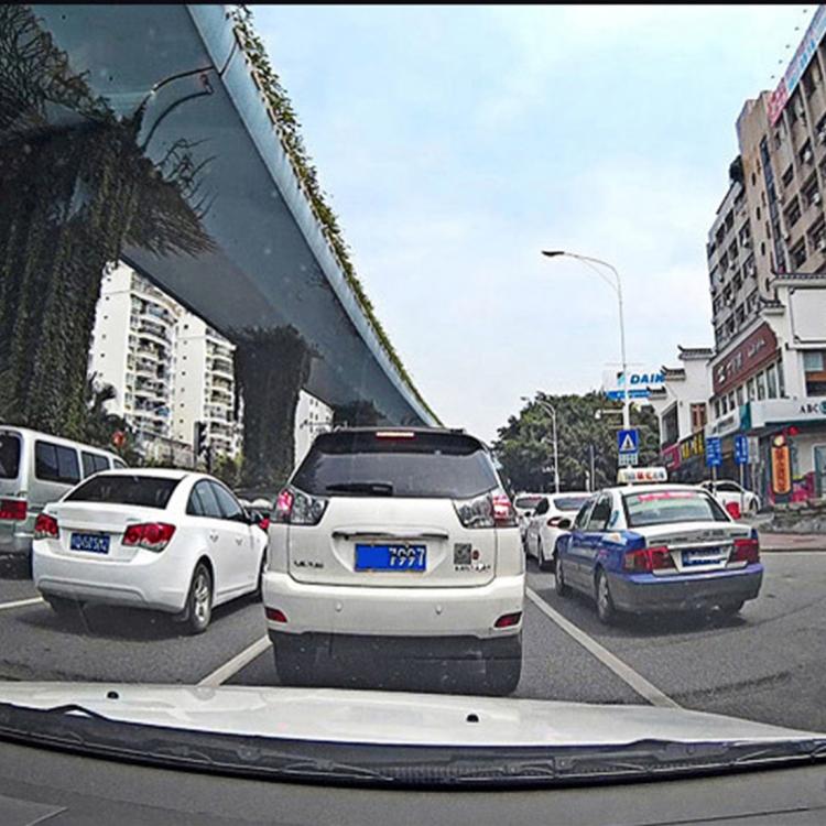 Linke Bildschirmanzeige Rückspiegel Fahrzeug-DVR, Allwinner-Programme, 2 x Kameras 1080P HD 140 Grad Weitwinkel, Unterstützung von GPS-Anschluss / Bewegungserkennung / Nachtsicht / TF-Karte / G-Sensor, Rückspiegel-Fahrzeug-DVR