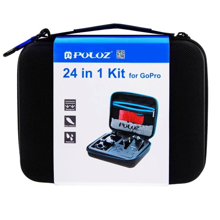 PULUZ 24-in-1 Fahrradhalterungs-Zubehörset mit EVA-Tasche für Action-Kameras