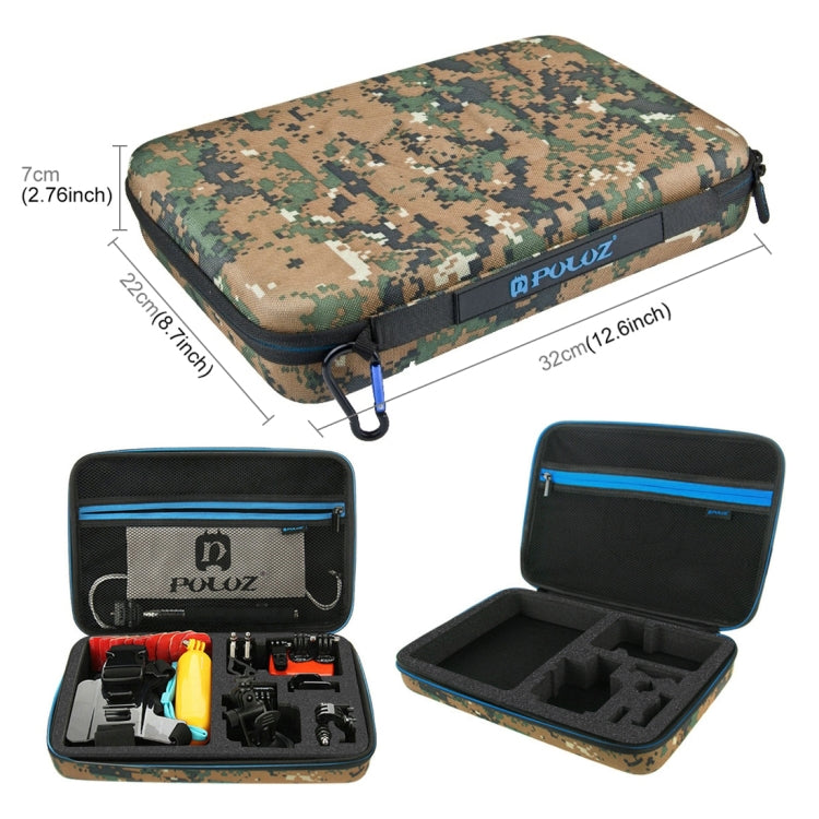PULUZ 53-in-1 Zubehör-Set mit Camouflage EVA-Tasche für Action-Kameras