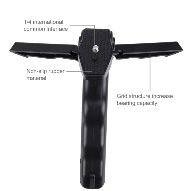 PULUZ Smartphone-Befestigungsklemme 1/4 Zoll Halterung + Griff klappbares Stativ-Kit für DJI OSMO Pocket / Pocket 2, Klemme+Stativ