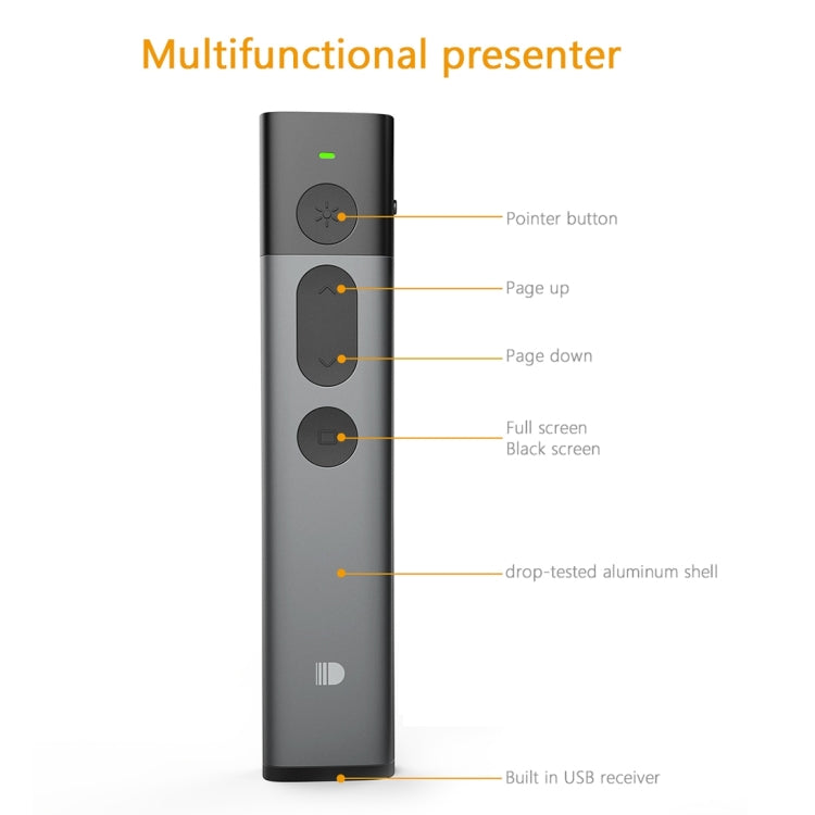 DOOSL DSIT036 Red Laser Pointer 2.4GHz Wireless Presenter PowerPoint Clicker, Red Laser