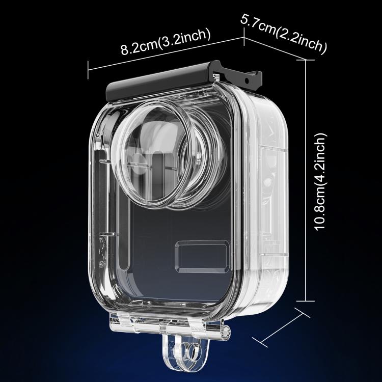 For GoPro MAX2 PULUZ Waterproof Housing 50m Dive Case, Waterproof Housing Case