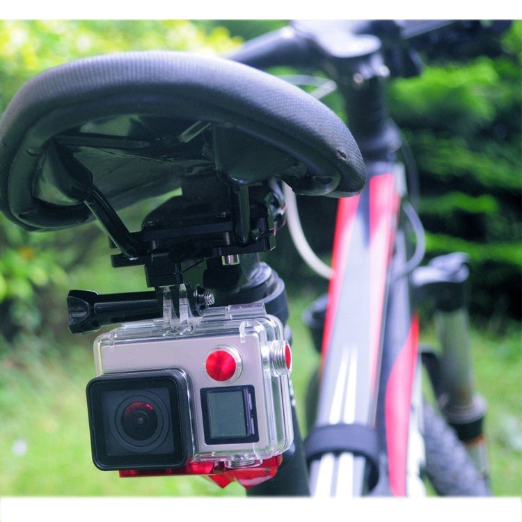 PULUZ Aluminium Alloy Bike Seat Cushion Mount for for GoPro, Insta360, DJI and Other Action Cameras, Seat Mount