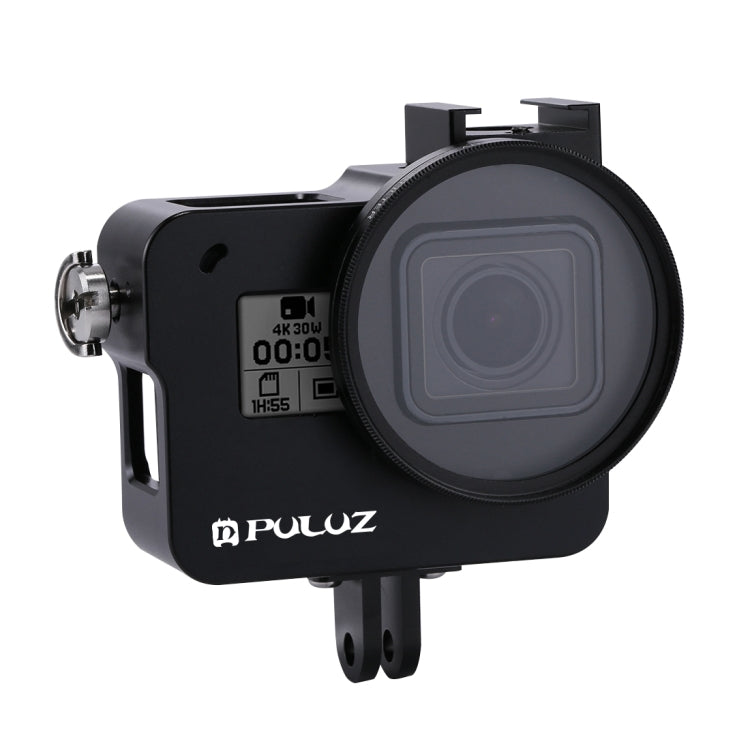 PULUZ Housing Shell CNC Aluminum Alloy Protective Cage with 52mm UV Lens for GoPro HERO(2018) /7 Black /6 /5, For HERO6 /5 No Frame UK Stock, For HERO6 /5 No Frame US Stock, For HERO6 /5 No Frame AE Stock, For HERO6 /5 No Frame, For HERO5/6 No Frame