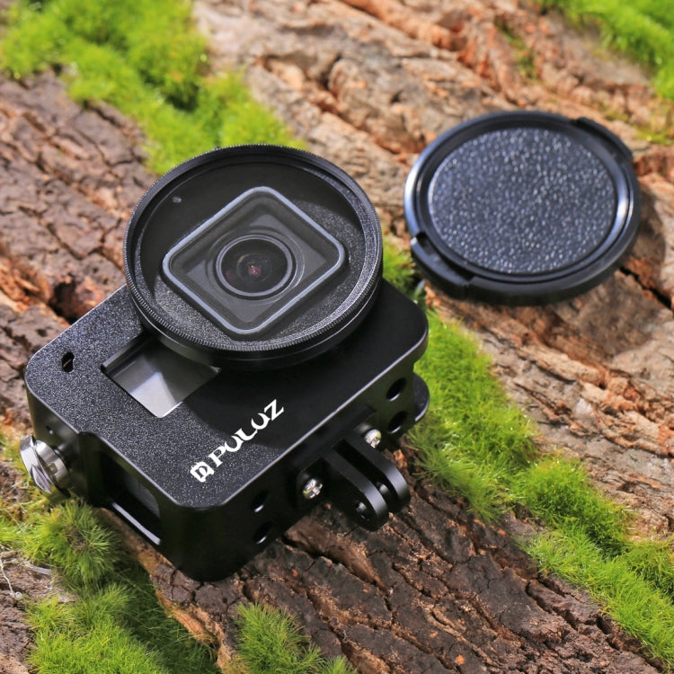 PULUZ Housing Shell CNC Aluminum Alloy Protective Cage with 52mm UV Lens for GoPro HERO(2018) /7 Black /6 /5, For HERO6 /5 No Frame UK Stock, For HERO6 /5 No Frame US Stock, For HERO6 /5 No Frame AE Stock, For HERO6 /5 No Frame, For HERO5/6 No Frame