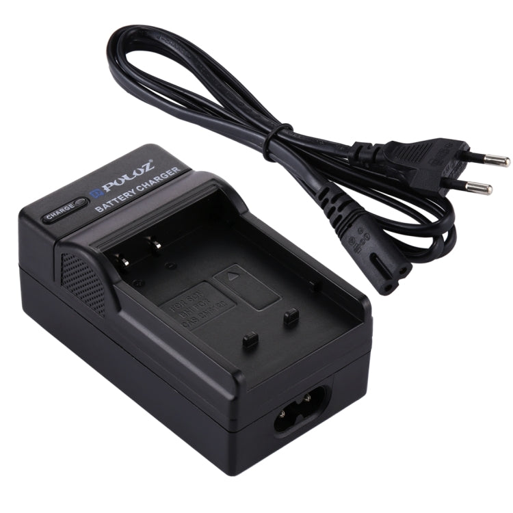PULUZ EU-Stecker Akkuladegerät mit Kabel für Casio CNP120 Akku, CNP120 EU-Stecker