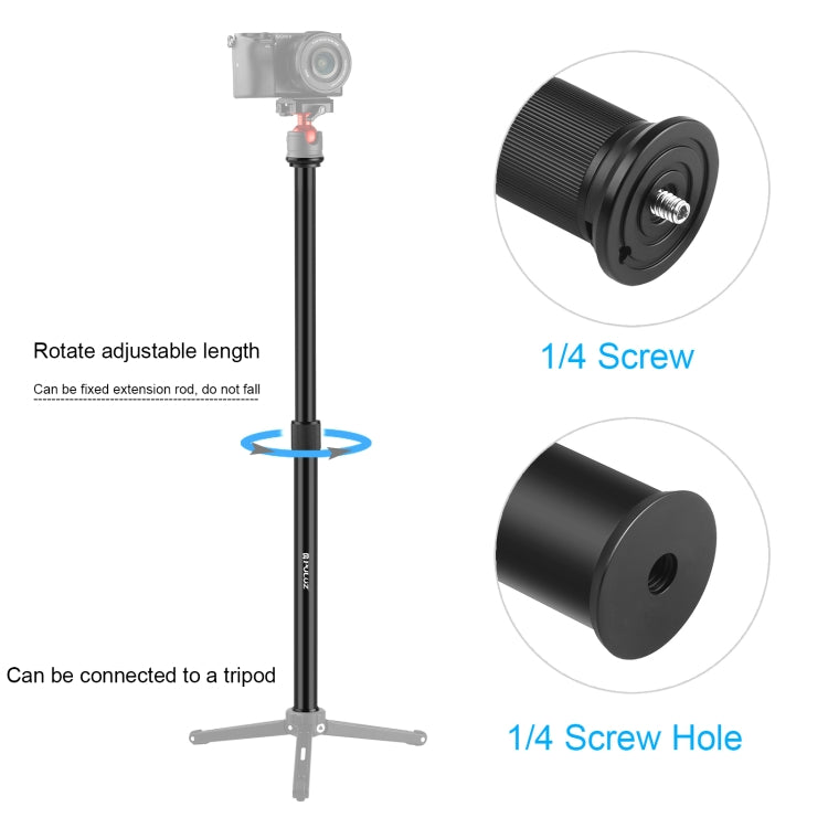 PULUZ Telescopic Extension Central Shaft Rod Monopod Holder, Rod Length: 33-60cm(Black)