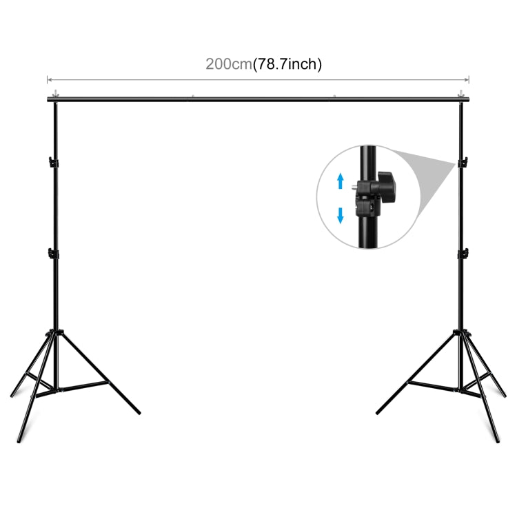 2 x 2m Fotostudio Hintergrundsystem, Hintergrundständer, Querstange, 2 x 2m