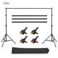 2 x 2m Fotostudio Hintergrundsystem, Hintergrundständer, Querstange, 2 x 2m
