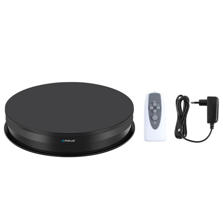 PULUZ 30cm Adjusting Speed Rotating Turntable Display Stand, Load 10-15kg, EU Plug, 30cm Load 10-15kg Black EU Plug, 30cm Load 10-15kg White EU Plug