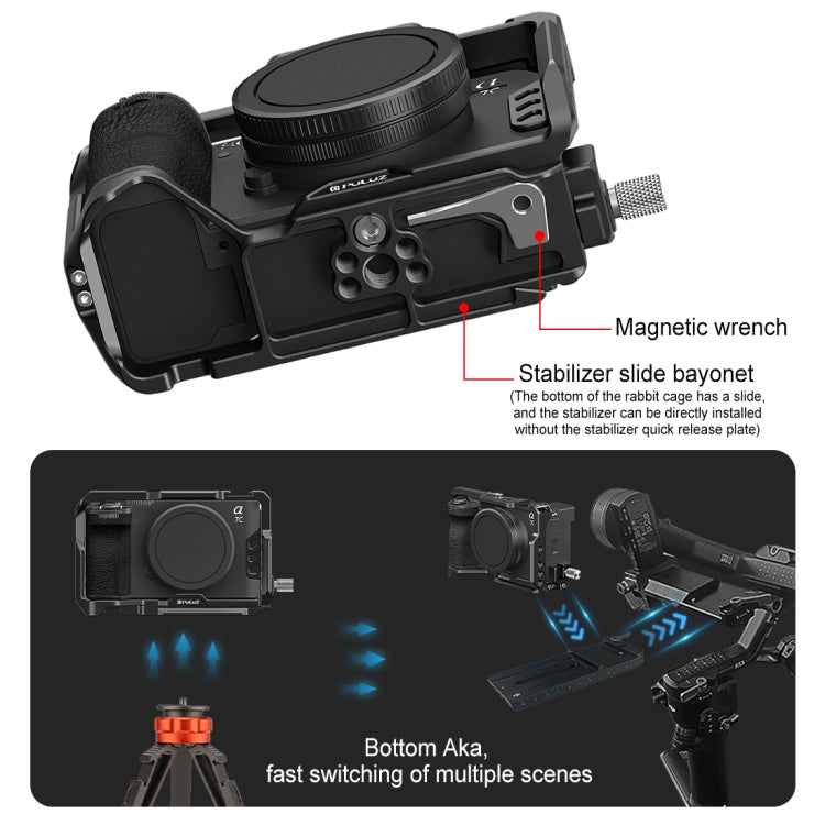 For Sony ILCE-A7CM2 / Alpha 7C II / Alpha 7CR PULUZ Metal Camera Cage Stabilizer Rig, For Sony ILCE-A7CM2 / Alpha 7CR