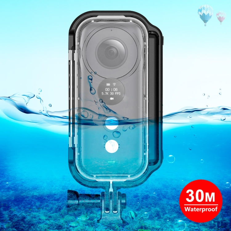 PULUZ 30m Unterwasser-Wasserdichtes Gehäuse Schutzhülle für Insta360 ONE X, mit Schnallenhalterung & Schraube, Für Insta360 ONE X