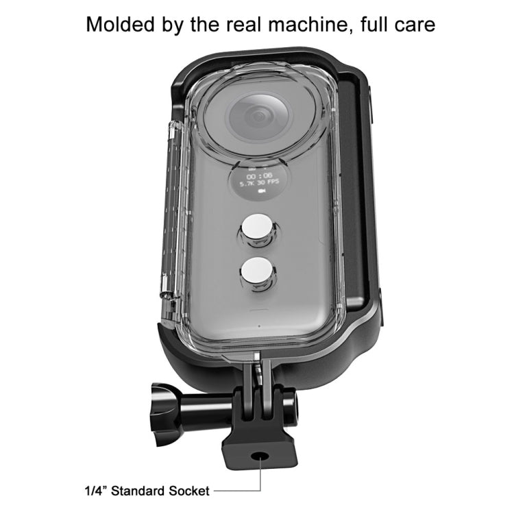 PULUZ 30m Unterwasser-Wasserdichtes Gehäuse Schutzhülle für Insta360 ONE X, mit Schnallenhalterung & Schraube, Für Insta360 ONE X