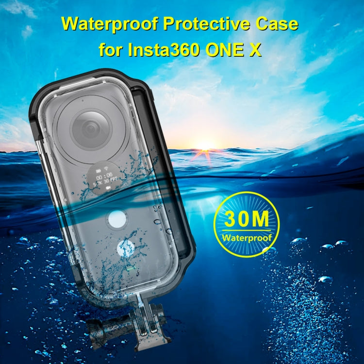 PULUZ 30m Unterwasser-Wasserdichtes Gehäuse Schutzhülle für Insta360 ONE X, mit Schnallenhalterung & Schraube, Für Insta360 ONE X