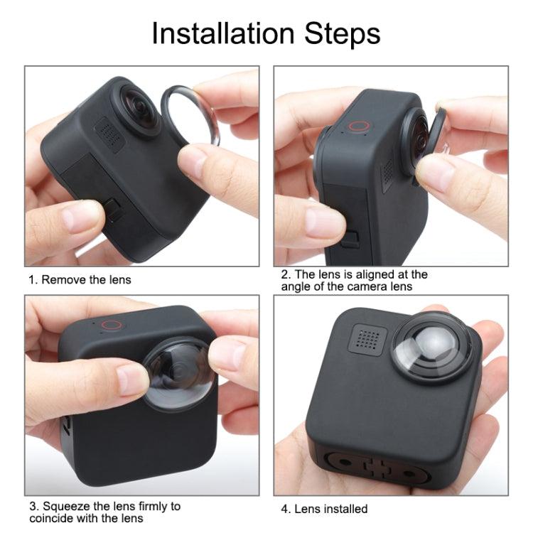 2 STK. PULUZ Schutz-Objektivabdeckung aus Acryl für GoPro Max, Objektivabdeckung