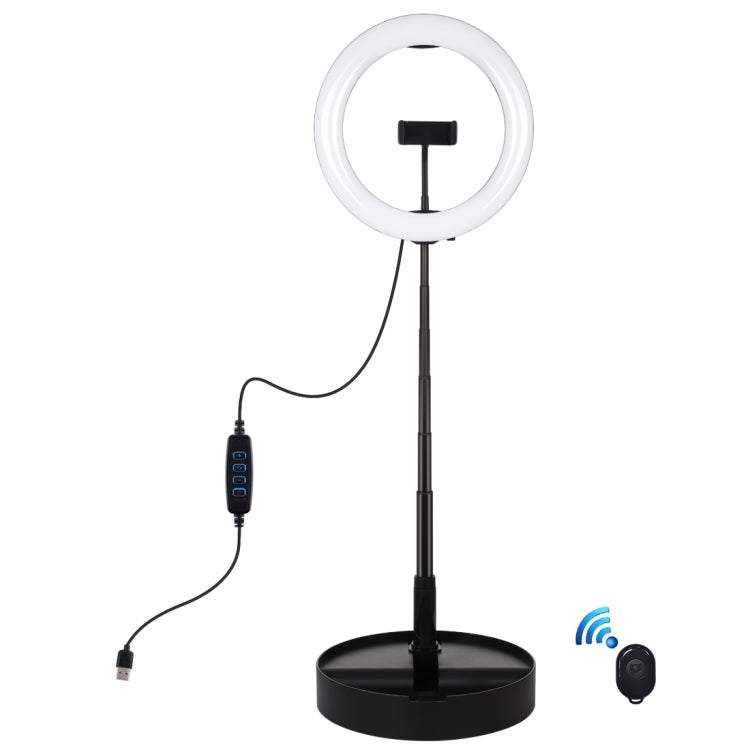 PULUZ 26 cm (10,2 Zoll) LED-Ringlicht, dimmbar, 3 Farbmodi, für Vlogging, Selfies, Fotografie und Videos, mit Bluetooth-Fernauslöser, klappbarem Tischstativ und Handyhalterung