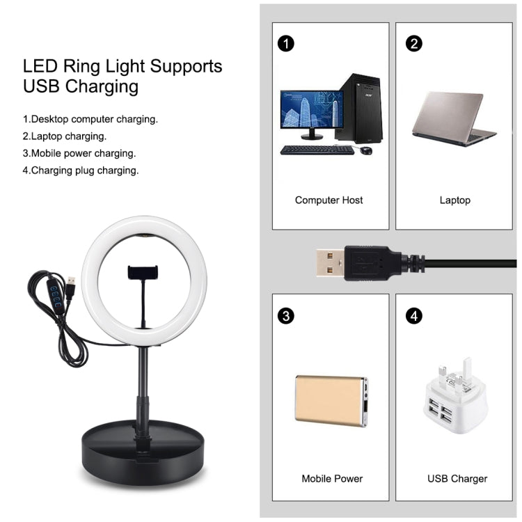 PULUZ 26 cm (10,2 Zoll) LED-Ringlicht, dimmbar, 3 Farbmodi, für Vlogging, Selfies, Fotografie und Videos, mit Bluetooth-Fernauslöser, klappbarem Tischstativ und Handyhalterung