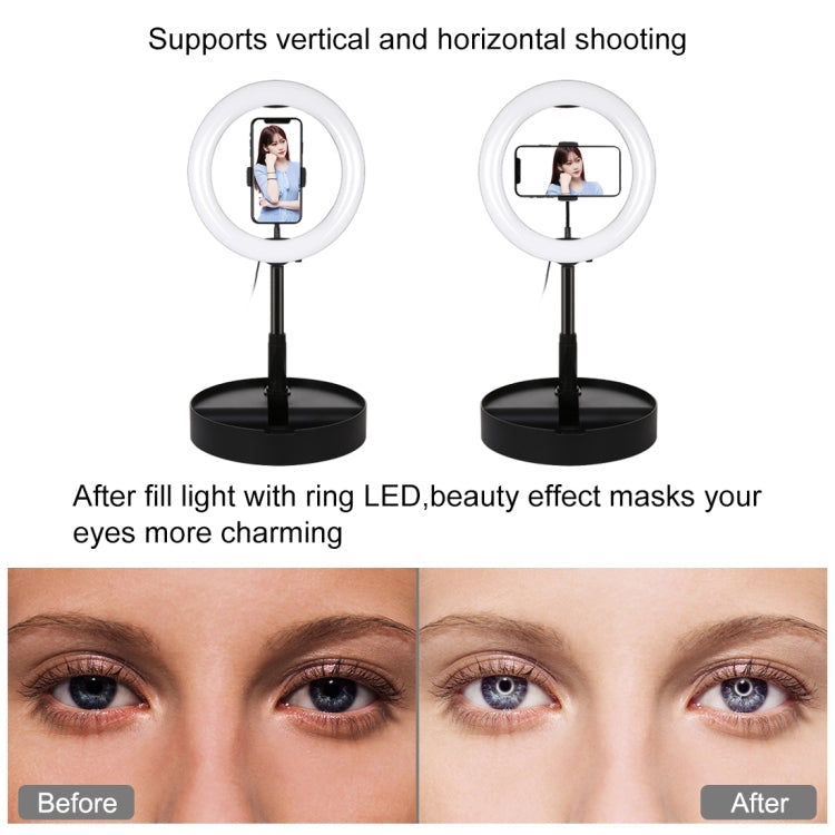 PULUZ 26 cm (10,2 Zoll) LED-Ringlicht, dimmbar, 3 Farbmodi, für Vlogging, Selfies, Fotografie und Videos, mit Bluetooth-Fernauslöser, klappbarem Tischstativ und Handyhalterung