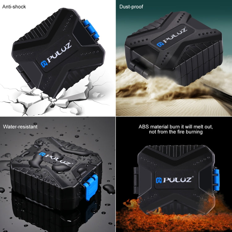 PULUZ 11 in 1 Memory Card Case for 3SIM + 2XQD + 2CF + 2TF + 2SD Card, 11 in 1